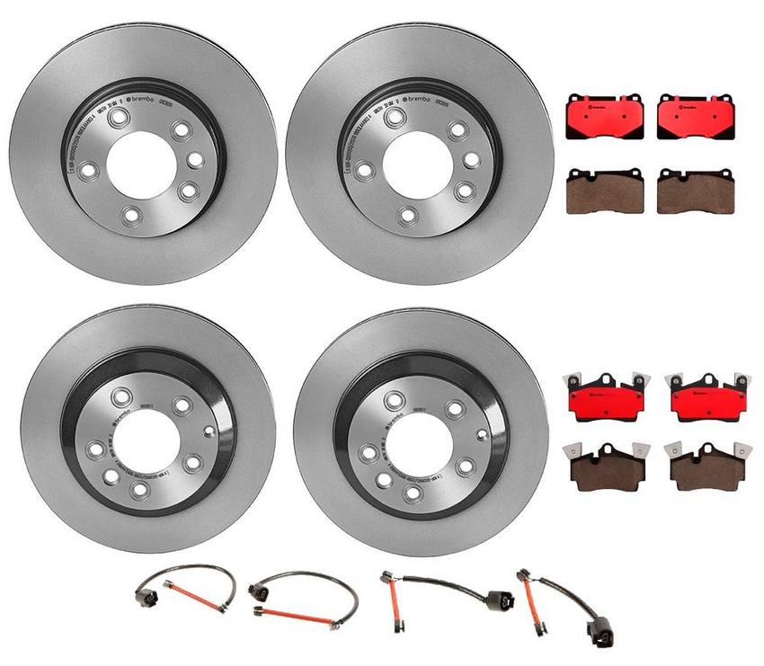 VW Brakes Kit - Pads & Rotors Front and Rear (330mm/330mm) (Ceramic) 7P6698151F - Brembo 1637478KIT